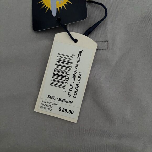 Johnnie-O Polo Shirt Men's T Shirt Light Grey Size M Service Titan MSRP $89 - Picture 8 of 9